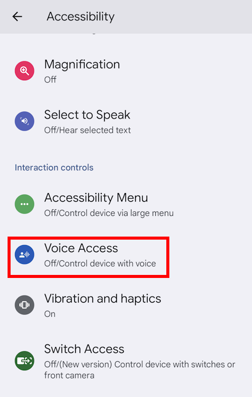 Tap Voice Access